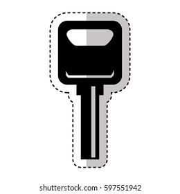 car key silhouette icon vector illustration design