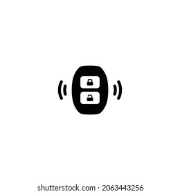 Car key simple flat icon vector illustration
