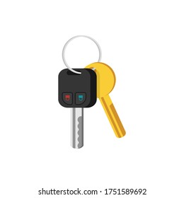 Car key simple flat style isolated on white. business concept vector for your design work, presentation, website or others.