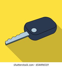 Car key.Car single icon in flat style vector symbol stock illustration web.