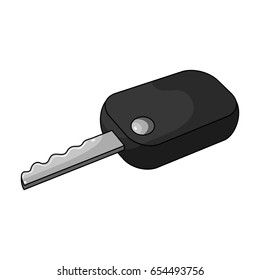 Car key.Car single icon in monochrome style vector symbol stock illustration web.