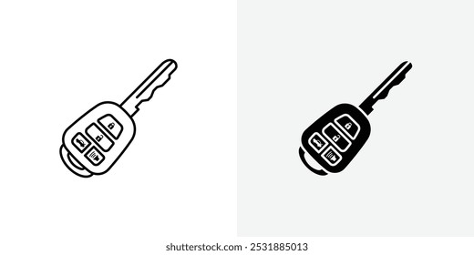 Conjunto de iconos de vector de llave de coche. Ilustrador de Vector de stock. EPS 10