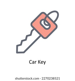 Car Key  Vector   fill outline Icons. Simple stock illustration stock