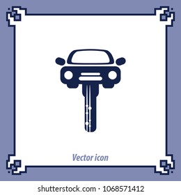 Car key, vector icon