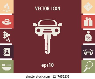 Car key, vector icon