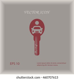 Car key, vector icon