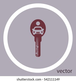Car key, vector icon