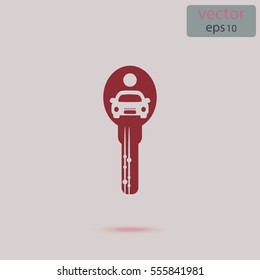 Car key, vector icon