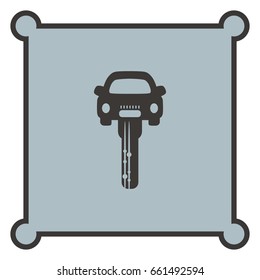 Car key, vector icon