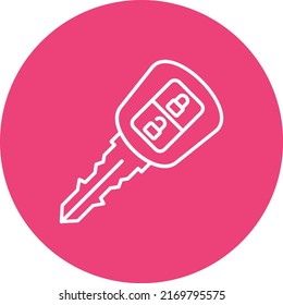 Icono vectorial de la clave del automóvil. Se puede usar para imprimir, móviles y aplicaciones web.