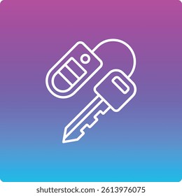 Car Key vector icon. Can be used for printing, mobile and web applications.