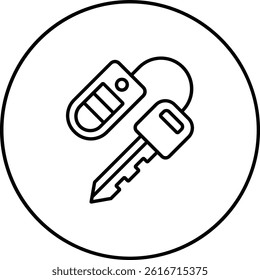 Car Key vector icon. Can be used for printing, mobile and web applications.