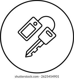 Autoschlüssel-Vektorsymbol. Kann für Druck-, Mobil- und Web-Anwendungen verwendet werden.