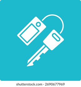 Icono del Vector de la llave del coche. Se puede utilizar para aplicaciones de impresión, móviles y de Web.