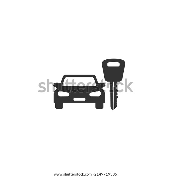 Car key vector icon in flat\
sign