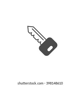Car key. Vector icon grey
