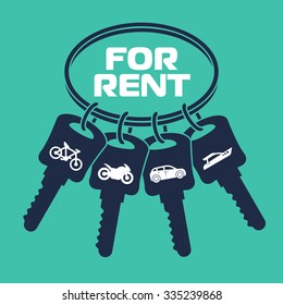 Car key vector icon isolated 