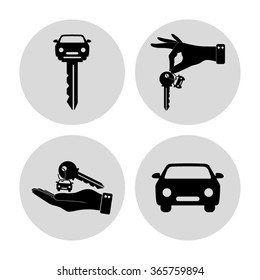 car key    vector icon; set