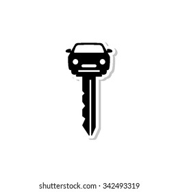 car key - vector icon with shadow