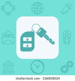 Car key vector icon sign symbol