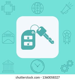 Car key vector icon sign symbol