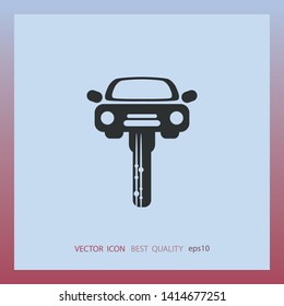 Car key, vector icon, web design element