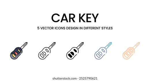 Car Key vector icons set stock illustration