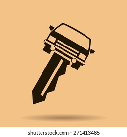 car key vector illustration