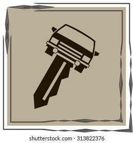 car key vector illustration