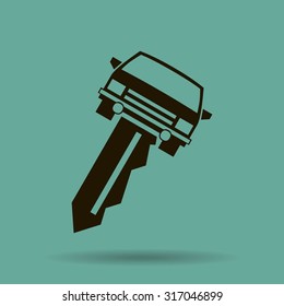 car key vector illustration