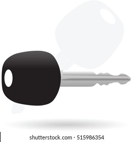 Car key vector illustration isolated on white background