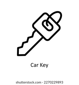 Car Key  Vector  Outline Icons. Simple stock illustration stock