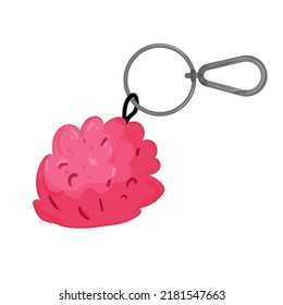 car keychain key cartoon. car keychain key sign. isolated symbol vector illustration