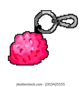 car keychain key game pixel art retro vector. bit car keychain key. old vintage illustration