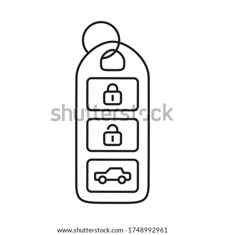 Car keyless smart key line art icons for apps and websites