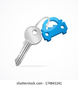 Car Keys And Blue Key Chain