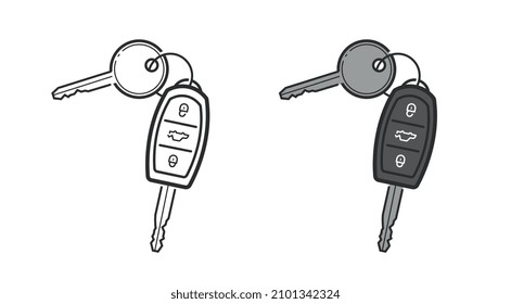 Car keys icon to open doors