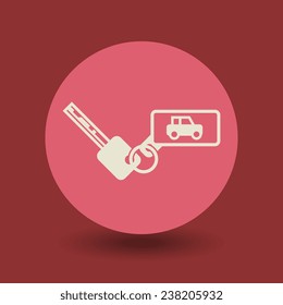 Car keys icon or sign, vector illustration