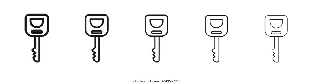 car keys icon vector outline set illustration sign