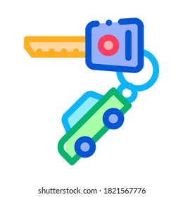 car keys icon vector. car keys sign. color symbol illustration