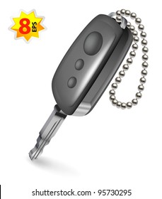 Car keys isolated on white. Mesh & gradients design.