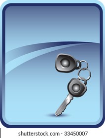 teclas de auto en fondo azul