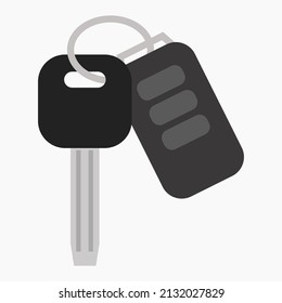 car keys on a white background