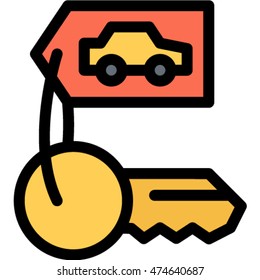 car keys outline icon
