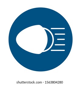 car lamppost assembly piece flat icon vector illustration design