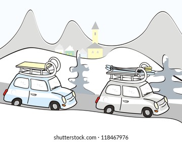 car and landscape