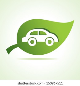 Car at leaf stock vector