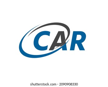 CAR letter creative modern elegant swoosh logo design