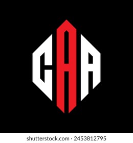 Diseño del logotipo de la letra del coche con forma del polígono. PLANTILLA del logotipo del Vector del polígono del coche con el color blanco y rojo.