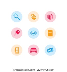 Car lifestyle icon isometric vector